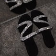 thumbnail image 6 of huanledash Women Fashion Rhinestone Inlaid Anti-Slip Sandals Slippers Flip Flops Flat Shoes, 6 of 8