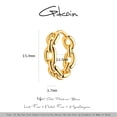 thumbnail image 2 of GDCOIN Chain Link Earrings 14K Gold Plated Small Simple Jewelry for Women, 2 of 10
