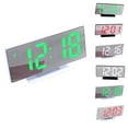 thumbnail image 3 of Worallymy Digital Alarm Clock LED Mirror Clock Multifunction Display Night LCD Light Table Desktop 12/24-hour System, 3 of 9