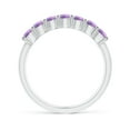 thumbnail image 2 of ANGARA Natural Half Eternity Seven Stone Amethyst Wedding Ring in 14K White Gold for Women (Size-3mm) | February Birthstone, Birthday, Anniversary, Jewelry Gift for Women | Natural Amethyst Ring, 2 of 9
