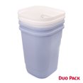 thumbnail image 4 of Bote de Basura Chico 2 Pack con Tapa Balancín  - Basurero de Plástico Resistente, Papelera para Baño, Cocina y Oficina (Blanco), 4 of 4