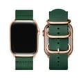 thumbnail image 3 of WFEAGL Genuine Leather Apple Watch Band 38/40/41mm Retro Strap (Green with Rose Gold), 3 of 8