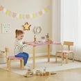 thumbnail image 2 of Qaba Kids Table and 2 Chair Set, Toddler Table and Chairs, Pink, 2 of 10