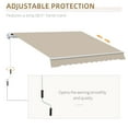 thumbnail image 5 of CoSoTower 13' X 8' Retractable Awning, Patio Awnings, Sunshade Shelter W/ Manual Crank Handle, Uv & Water-Resistant Fabric and Aluminum Frame for Deck, Balcony, Yard, Beige, 5 of 8