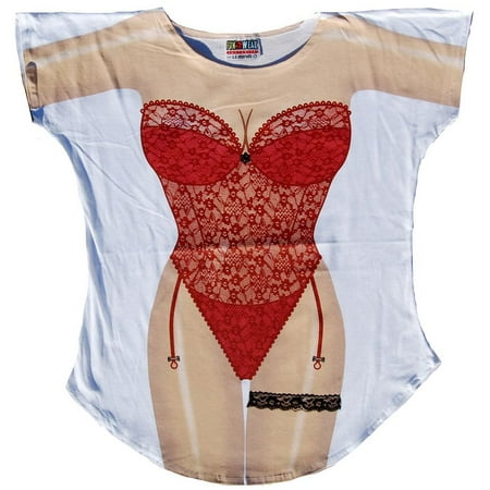 LA Imprints Women s Red Lingerie Bathing Suit Cover Up Plus Size for Dress Size 18 and Up