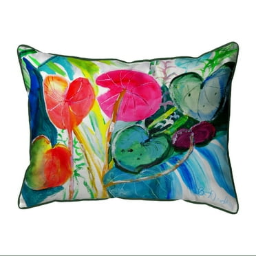 Betsy Drake HJ1130 16 x 20 in. Cyclamen Plant Indoor & Outdoor Pillow, Large