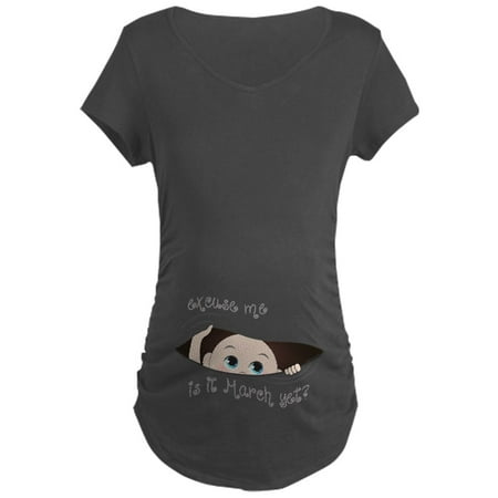 

CafePress - Funny Peeking Baby March Maternity Dark T Shirt - Maternity Dark T-Shirt