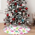thumbnail image 5 of Yiaed Cute Flamingo Print Christmas Tree Skirt , Tree SkirtsTree Mat for Christmas Winter Holiday Indoor Decorations-30", 5 of 7