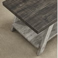 thumbnail image 3 of Contemporary End Table with Storage Shelf, Two-Tone Wood Shelf Side Table, Rectangular Nightstand for Small Space, Living Room, Bedroom, Wood Frame Strong and Stable, Weathered Walnut and Gray, 3 of 6