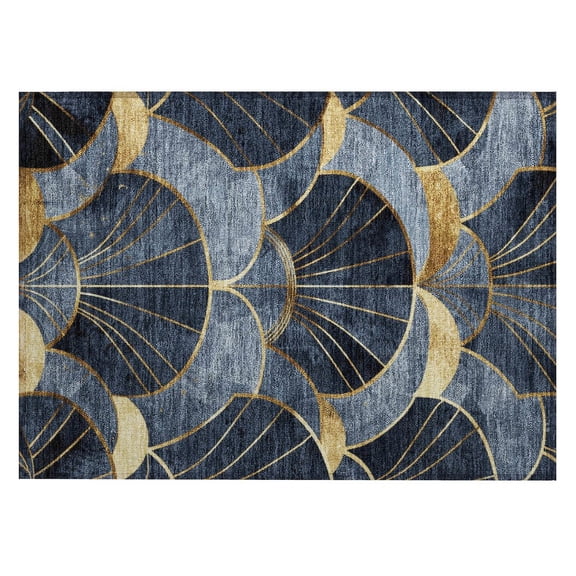 Dalyn Rugs Machine Washable Indoor/Outdoor Chantille ACN2221 Navy 1'8" x 2'6" Rug