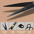thumbnail image 4 of Ontaki Beard and Mustache Scissors 5.5 Inch Japanese Steel Black Grooming Shears with Comb, 4 of 7
