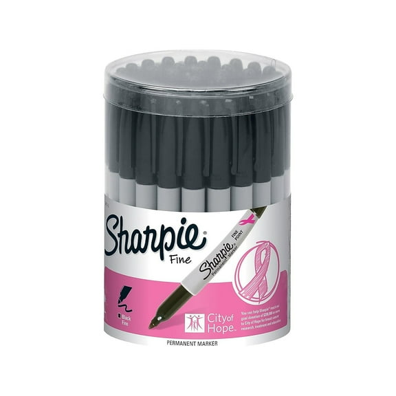 Sharpie Pink Ribbon Permanent Markers Fine Point Black 36/Pack (1801745) 343719