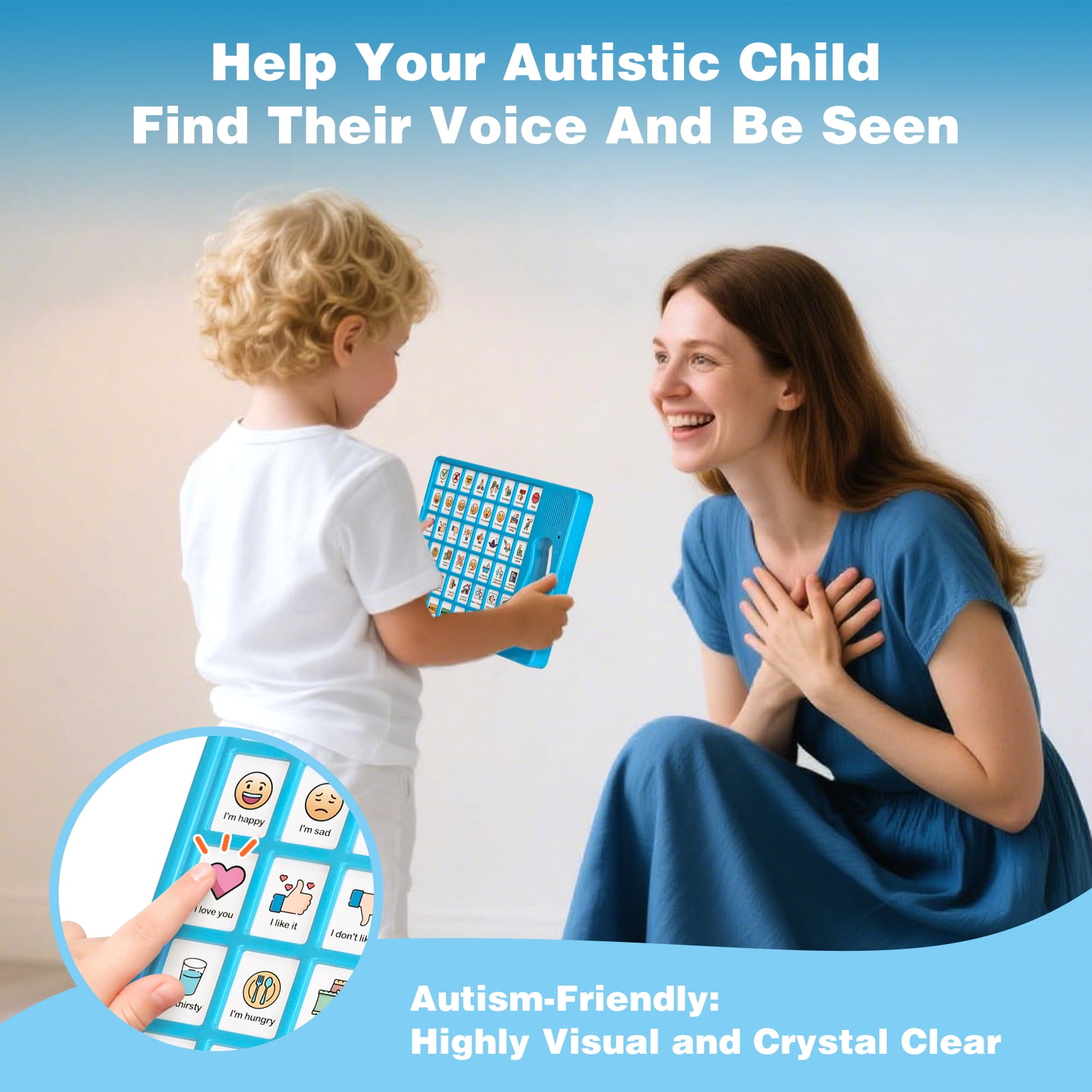 Joyreal AAC Autism Device Speech Aid with 8 Programmable Buttons