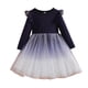 thumbnail image 1 of Vestido de cuello redondo y manga larga para niñas Vestido de cuello redondo y manga larga para niñas Falda de malla elegante Vestido de princesa elegante para niñas pequeñas Vestido de poliéster para, 1 of 8