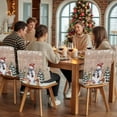 thumbnail image 5 of Christmas Snowman Chair Covers Set of 8 Squirrel Cat Winter Tree Snowflake Board Chair Back Covers Stretch Removable Washable Slipcovers Protector for Dining Room Kitchen Party Decor, 5 of 5