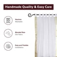 thumbnail image 4 of Lined-White with Gold Tab Top Sheer Sari Curtain / Drape  -80W x 63L-Piece, 4 of 4