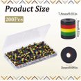 thumbnail image 2 of 200Pcs Opaque Strip Resin Beads Colorful Column Colorful 9x7.8mm Hole: 2mm, 2 of 6