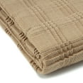 thumbnail image 5 of Chanasya Pleated Solid Plaid Acrylic Throw Blanket With Tassels - Lightweight and Super Soft Modern Woven Blanket for Couch, Home, Living Room, and Bedroom Décor (50x65 Inches) Beige, 5 of 6