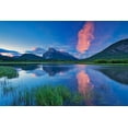 thumbnail image 2 of Jaynes Gallery 18x13 Gold Ornate Wood Framed with Double Matting Museum Art Print Titled - Canada-Alberta-Banff National Park Cloud reflected in lake at sunrise, 2 of 4