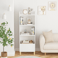 thumbnail image 2 of 4-Tier Open Shelf Bookcase, Small Kids Bookshelf with Cabinet, Books and Toys Organizer Storage for Kids Room, Playroom, Living Room, 2 of 8