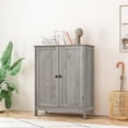 FANGSUM Entryway Furniture, Gray Storage Cabinet with 2 Adjustable ...