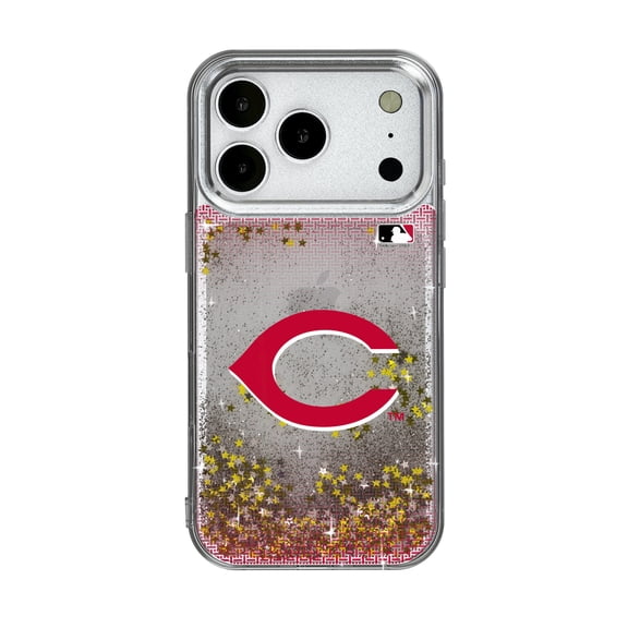 Cincinnati Reds Linen Logo iPhone Glitter Case