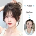thumbnail image 4 of Synthetic Clip-In Bangs for Women Straight Center-Parted Fake Bangs with Temples, 4 of 5