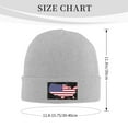 thumbnail image 3 of ZICANCN America Country Flag Knit Beanie Hat , Winter Cap Soft Warm Classic Hats for Men Women Gray, 3 of 8