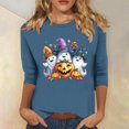 thumbnail image 2 of Wiyuqeen Gobble Shirts for Women 3/4 Sleeve Thanksgiving Tshirts Crew Neck Turkey Graphic Tees Plus Size Casual Loose Tops, 2 of 5