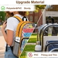 thumbnail image 7 of SEANATIVE Clear Bookbag for Girls Boys Transparent Backpack See Through School Daypack PVC Heavy Duty Unisex School Backpack for Teens Kids, Capybara Orange Pattern, 7 of 7