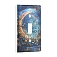 thumbnail image 2 of Yayeee Toggle Light Switch Wall Plate 1-Gang 4.5"x2.7" Home Decorative Outlet Cover, Crystal Moon, 2 of 7