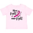 thumbnail image 3 of Inktastic Breast Cancer Awareness Her Fight is Our Fight Boys or Girls Baby T-Shirt, 3 of 5