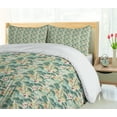 thumbnail image 5 of Ambesonne Forest Duvet Cover Set, Hand Drawn Trees and Birds, 2-Calking, Grey Yellow Seafoam, 5 of 7