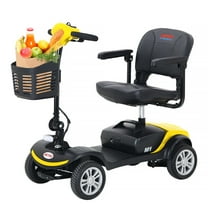 Outdoor Seniors Mobility Scooters for Adults, 4 Wheel Electrical Scooter with Detachable Basket, Motorized Electric Carts for Seniors, Adults, Max Speed 4.97mph, 300lbs, SS136