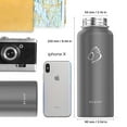 thumbnail image 6 of Insulated Stainless Steel Water Bottle with Straw Lid and Flex Cap, 40oz,BPA-Free, Grey, 6 of 7