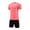 Pink, variant on Boys Soccer Outfits Casual Crewneck Short Sleeve Athletic T-Shirt and Shorts Kids Training Tracksuit Clothes