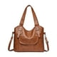 thumbnail image 1 of Bolso de hombro para mujer, suave, de piel sintética, elegante, para teléfono, cosméticos y viajes. Marrón, 1 of 8