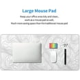 thumbnail image 4 of Topographic Map Large Mouse Pad XXL White Lines Contour Geographic Extended Large Desk Mat Big Desk Pad 90X40 CM Non-Slip Rubber Base Stitched Edge Long Mousepad,35.4 x 15.7 Inch, 4 of 6