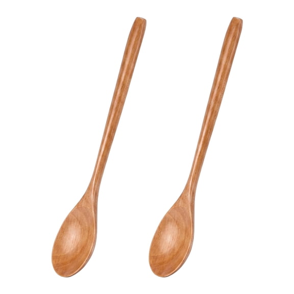 REGALWOVEN Cooking Utensil Set, Wood Kitchen Utensils for Non Stick Cookware Brown A 2