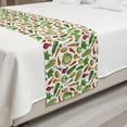 thumbnail image 2 of Vegetables Bed Runner, Continuous Pattern with Detailed Colored Drawn Delicious Natural Healthy Food, Decorative Accent Bedding Scarf for Hotels Homes and Guestrooms, Queen, Multicolor, by Ambesonne, 2 of 2