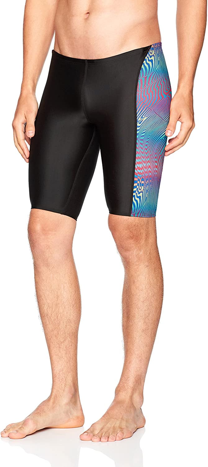 Speedo Men's Flip Turns Jammer Pro Lt Swimsuit, 36, Blue/Red Walmart