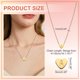 thumbnail image 2 of Collar Inicial de Corazón Uxcell para Mujeres, Cadena de Acero Inoxidable Baño de Oro de 18K, Collar Personalizado con Letra A para Regalos de Joyería para Mujeres, Tono Dorado, 2 of 6