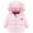 Pink, variant on Boys And Girls Winter Novel Comfortable Soft Lovely Pure Color Children Hooded Small Cotton-padded Clothes,6M-5T