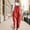 Red, variant on Pyhlmscde Women's Solid Color Fashionable Casual Loose Jumpsuit, Overalls for Women, Jumpsuits for Women, Sleeveless Tops for Women