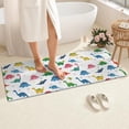 thumbnail image 4 of Colorful Dinosaur Assortment Pattern Bathroom Rugs Mat,Non Slip Microfiber Bathroom Rug,Rubber Backing,Soft Bathroom Mats for Bathroom Floor,Tub and Shower,60x24in(150x60cm), 4 of 5