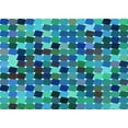 thumbnail image 1 of Ahgly Company Indoor Rectangle Patterned Dark Turquoise Green Area Rugs, 2' x 5', 1 of 1