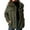 Army Green, variant on Jackets for Womens Turn Down Button Long Sleeve Solid Color Thickened Outwear Comfort Fall Winter Coat with Pockets
