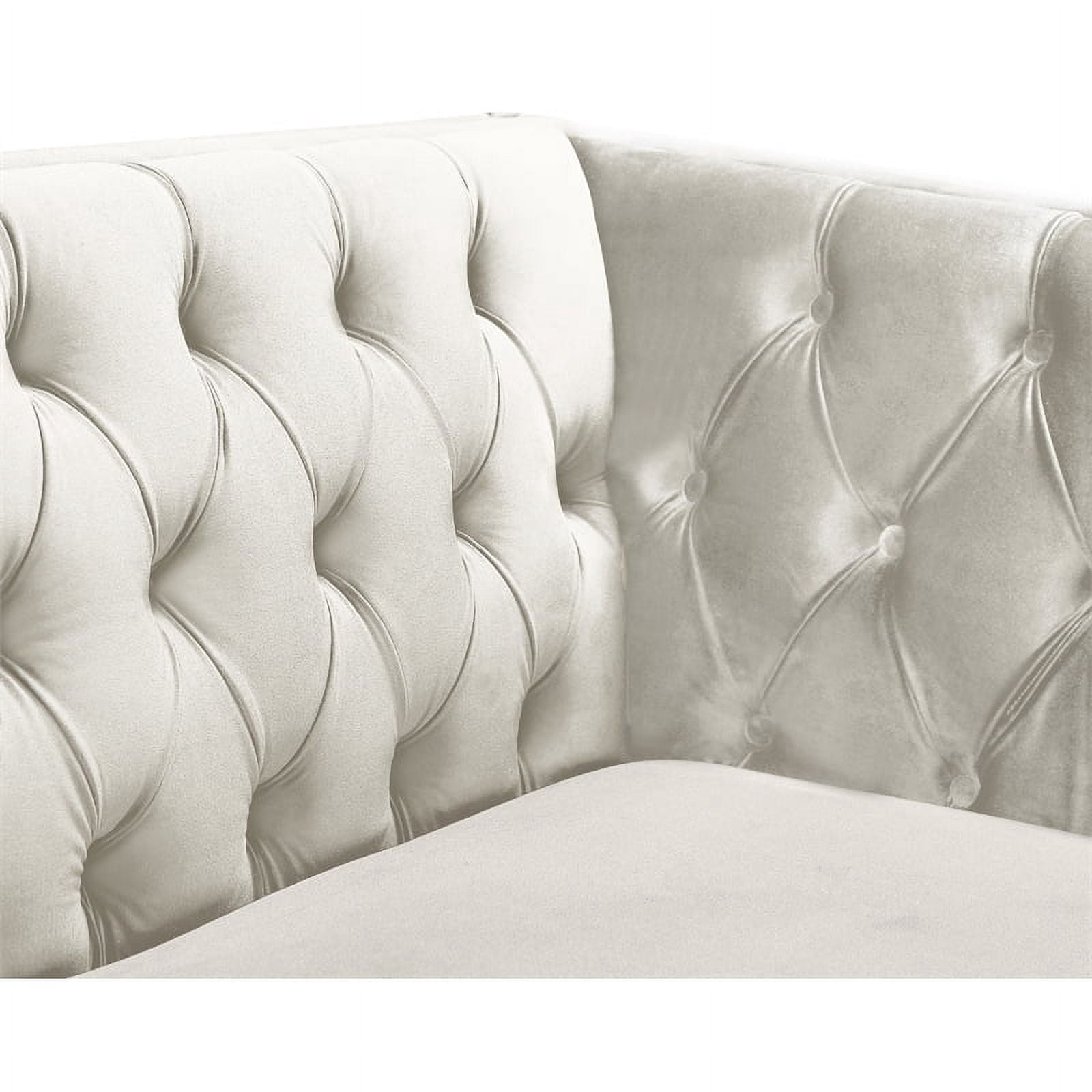 Meridian Furniture Michelle Cream Velvet Sofa