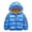 Navy Blue, variant on Godderr 1-7 Years Kids Toddler Winter Warm Cotton Jacket Hooded Padded Down Cotton Coats with Pockets Windproof Outerwear Boys Girls Cute Cartoon Short Puffer Cotton Jacket