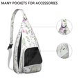 thumbnail image 2 of Waterproof Hiking Sling Backpack for Women – Lightweight Floral Crossbody Chest Bag with Adjustable Strap, Botanical Wildflower Travel Backpack for Outdoor & Everyday Use, 2 of 4